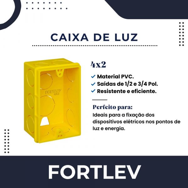 Imagem do produto CAIXA LUZ 4X2 FORTLEV