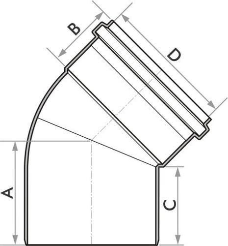 Imagem do produto JOELHO ESG 100MM 45 FORTLEV