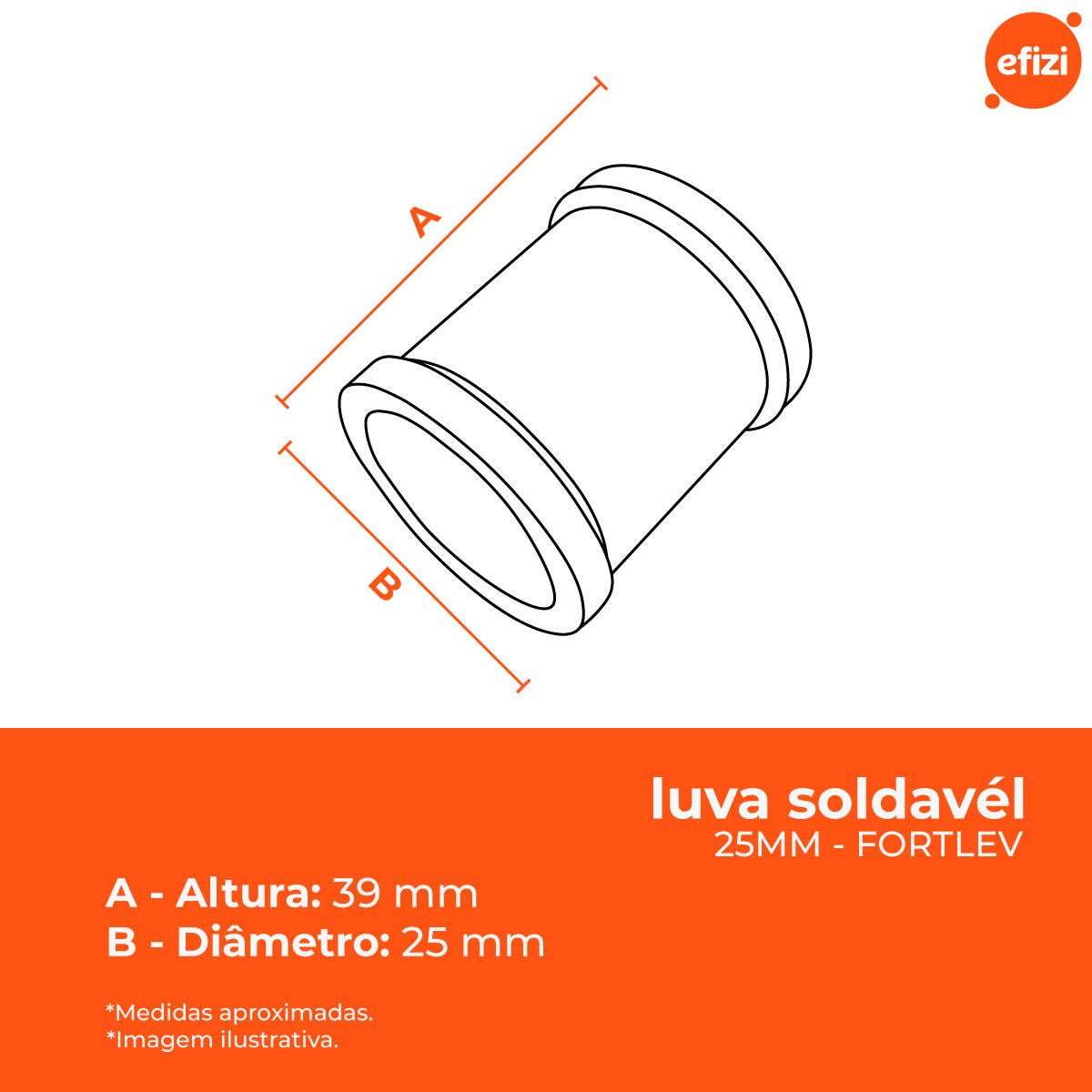 Imagem do produto LUVA SOLDAVEL 25MM FORTLEV