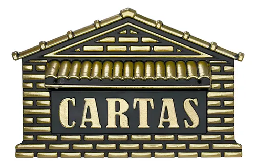 Imagem do produto CAIXA DE CORREIO N.04 P PVC PRETO/OURO