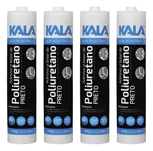Imagem do produto ADESIVO SELANTE PU PRETO 400G KALA