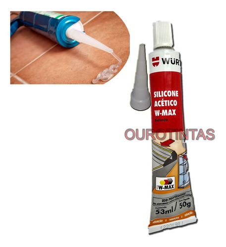 Imagem do produto ADESIVO SILICONE BRANCO 50G WURTH