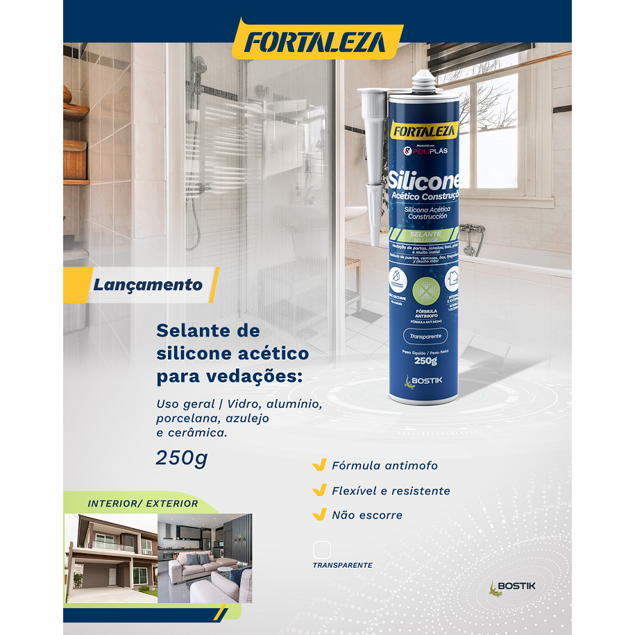 Imagem do produto ADESIVO SILICONE INCOLOR 250G POLYSTIC