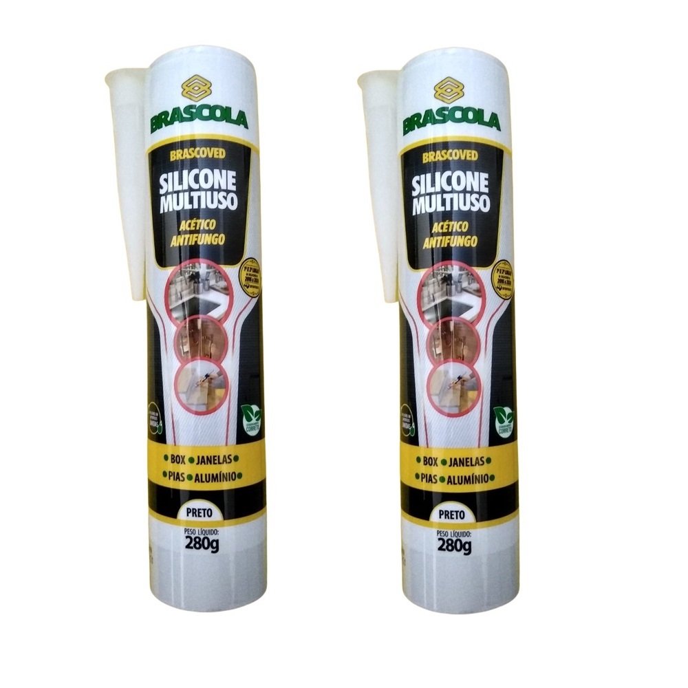 Imagem do produto ADESIVO SILICONE PRETO 280G BRASCOVED