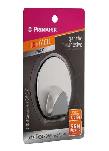 Imagem do produto GANCHO ADESIVO FIX INOX 2PC PRIMAFER