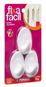 Imagem do produto GANCHO C/ADESIVO INOX 3PC PRIMAFER