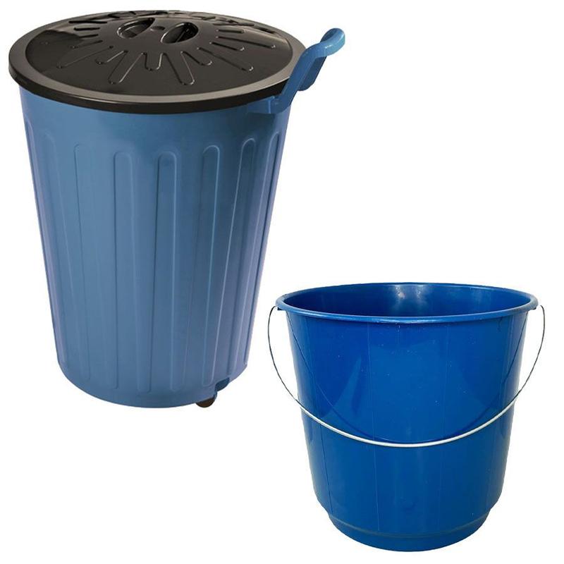 Imagem do produto LIXEIRA C/ SUPORTE TAMPA AZUL ARTPLAS