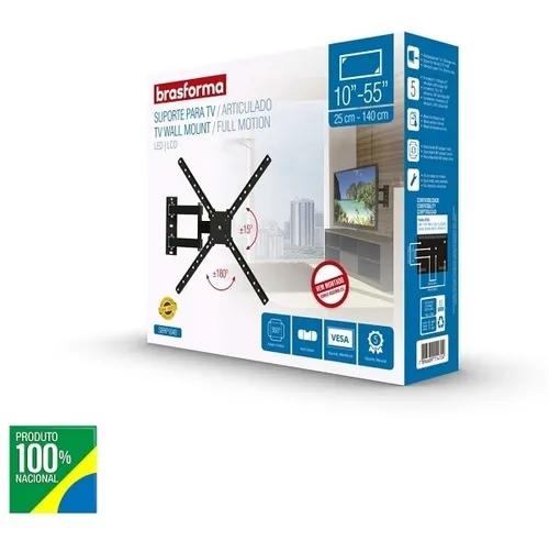 Imagem do produto SUPORTE TV 4 ARTICULACOES 10 A 55" SBRP1040 BRASFORMA