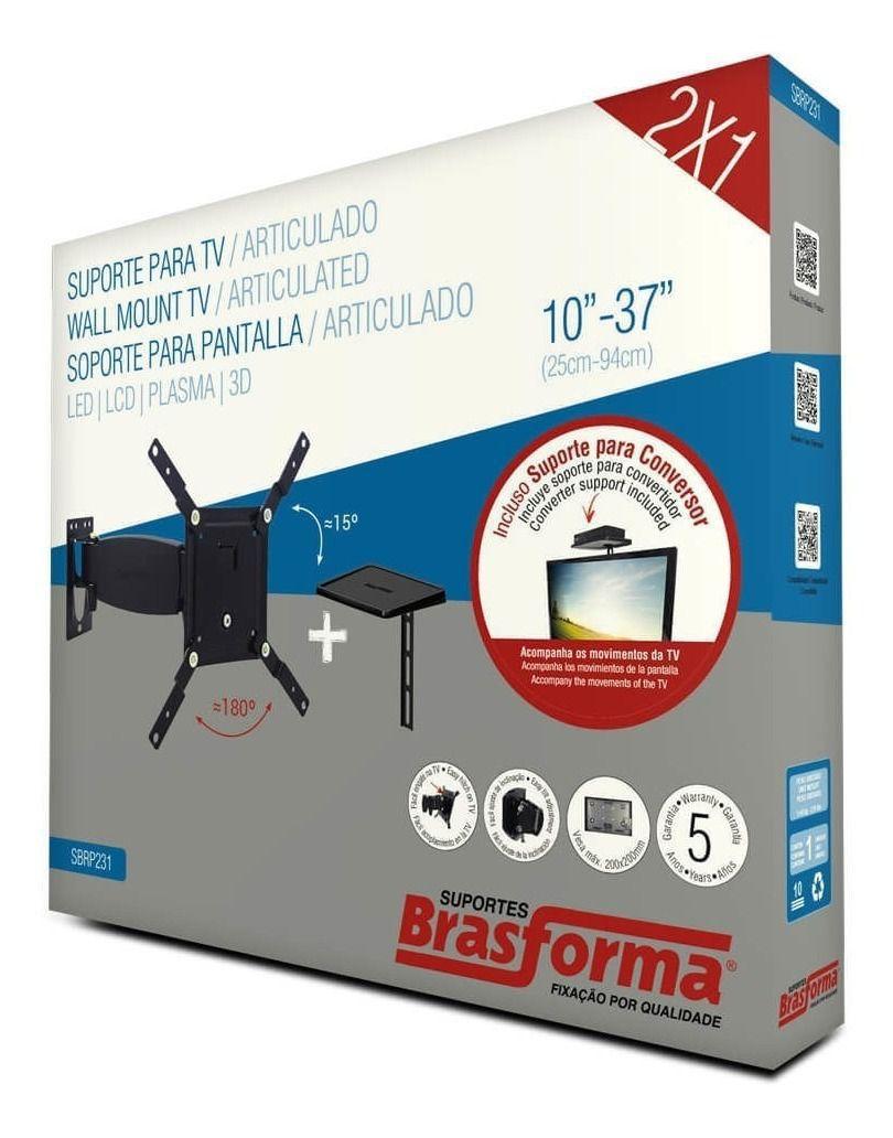 Imagem do produto SUPORTE TV ARTICULADO 10 - 37 SBRP230 BRASFORMA