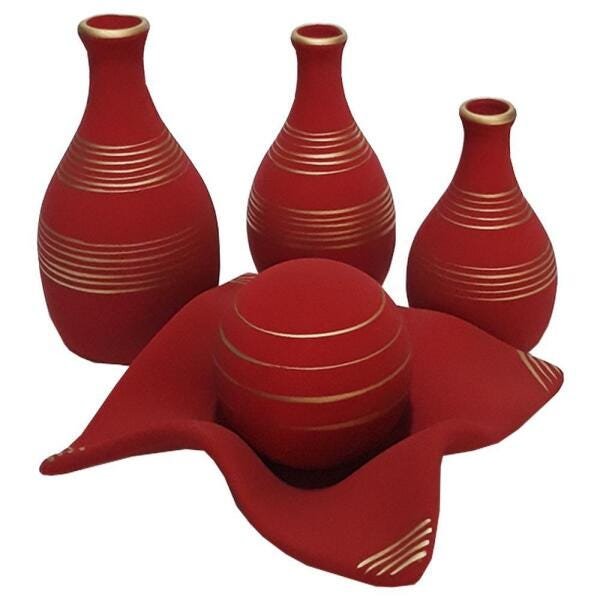 Imagem do produto VASO CERAMICA DECOR VERMELHO 37634-009 GRILLO