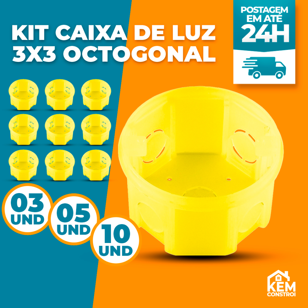 Imagem do produto CAIXA OCTAGONAL 3X3 AM TRAMONTINA