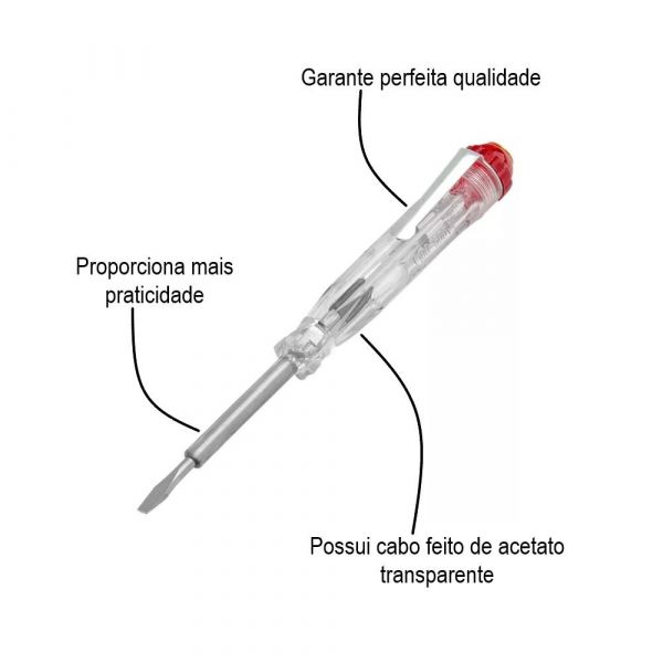 Imagem do produto CHAVE TESTE CHATA 100-500V 165MM REF 100/20 LOTUS