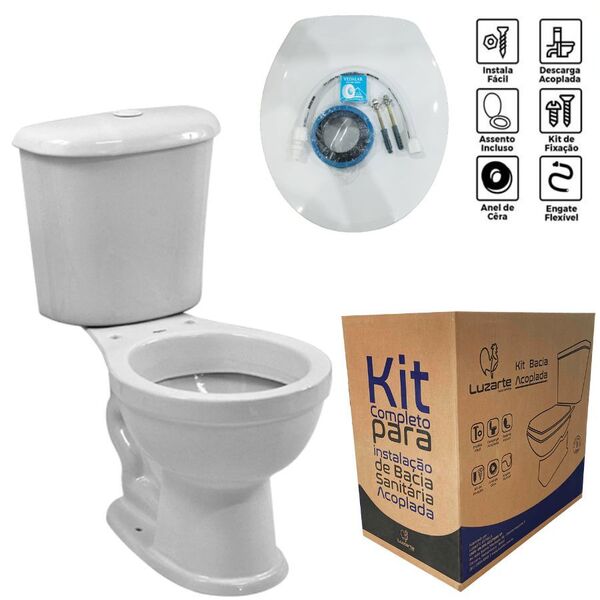 Imagem do produto CAIXA P/ BACIA ACOPLADA EVORA 3/6L BRANCO LUZARTE