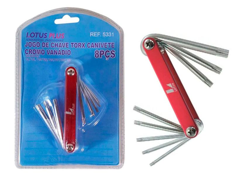 Imagem do produto JOGO 8 CHAVES TORX T9-40 CRV 3624 LOTUS
