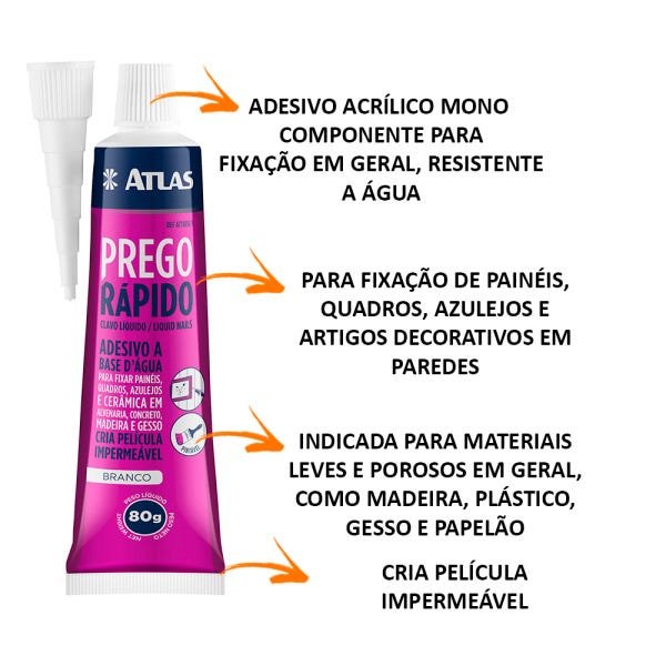 Imagem do produto PREGO RAPIDO 80G ATLAS