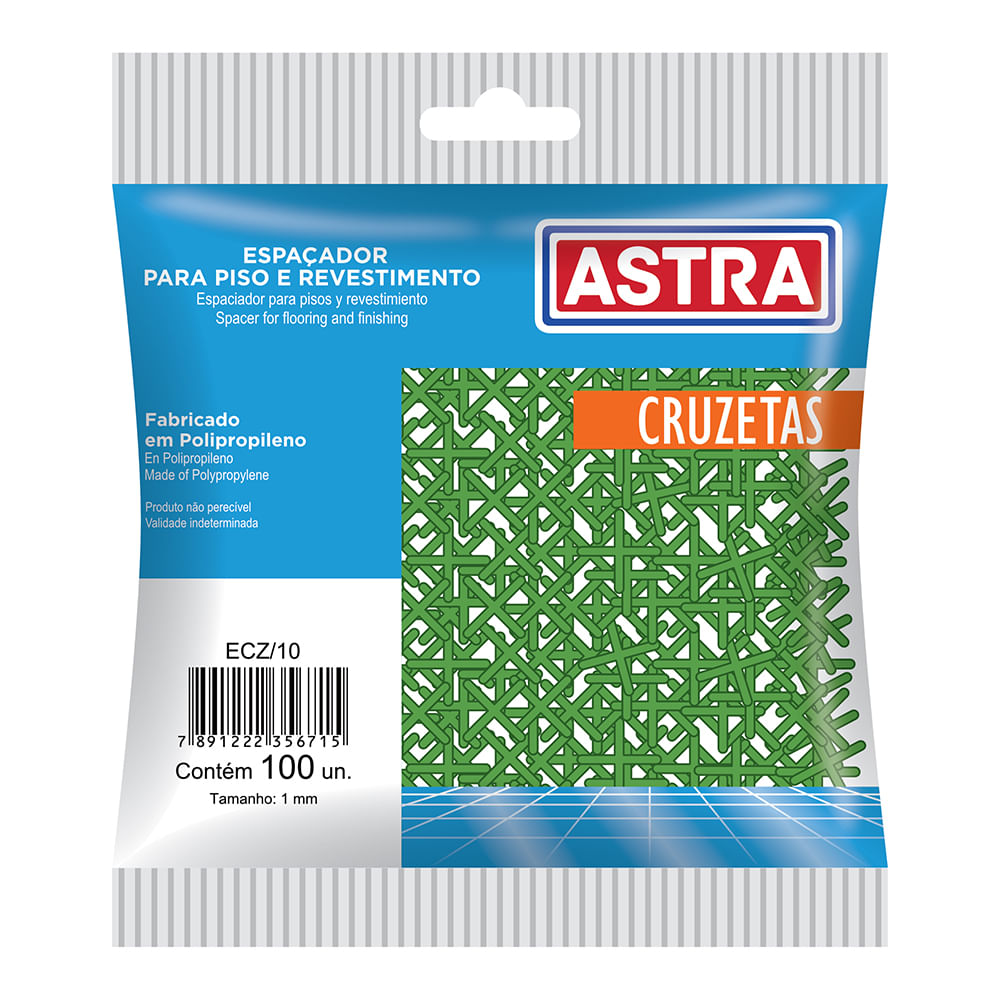 Imagem do produto ESPACADOR P/ PISO CRUZETA 2MM C/100 ASTRA