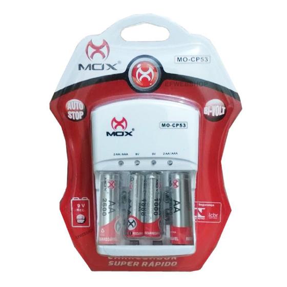 Imagem do produto CARREGADOR DE PILHA + PILHAS AAA/AA MO-CP53 MOX
