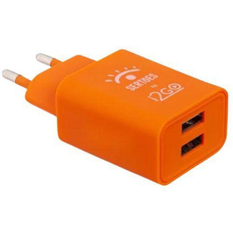 Imagem do produto CARREGADOR PAREDE 2USB 2.4AMP BSC PLUS