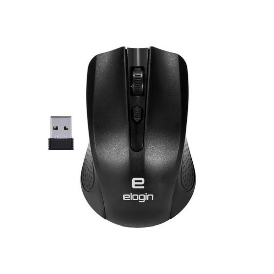 Imagem do produto MOUSE ELOGIN WIRELESS LINE PRETO - MO04 COM PILHA