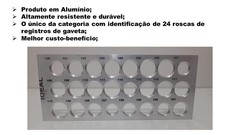 Imagem do produto GABARITO P/ ROSCAS REGISTRO GAVETA N169 A 178 ESTOJO C/ 1 PE