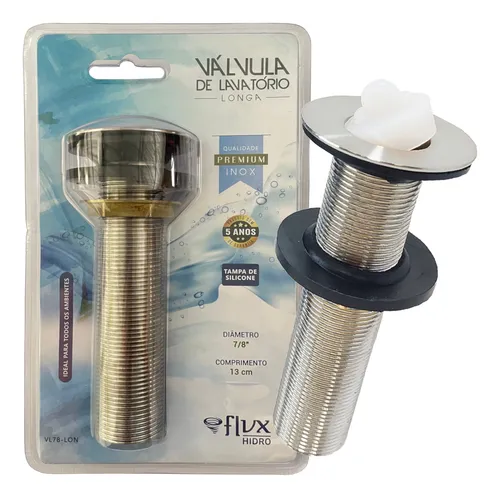 Imagem do produto VALVULA LAVATORIO PLAST/INOX 7/8" FLVX