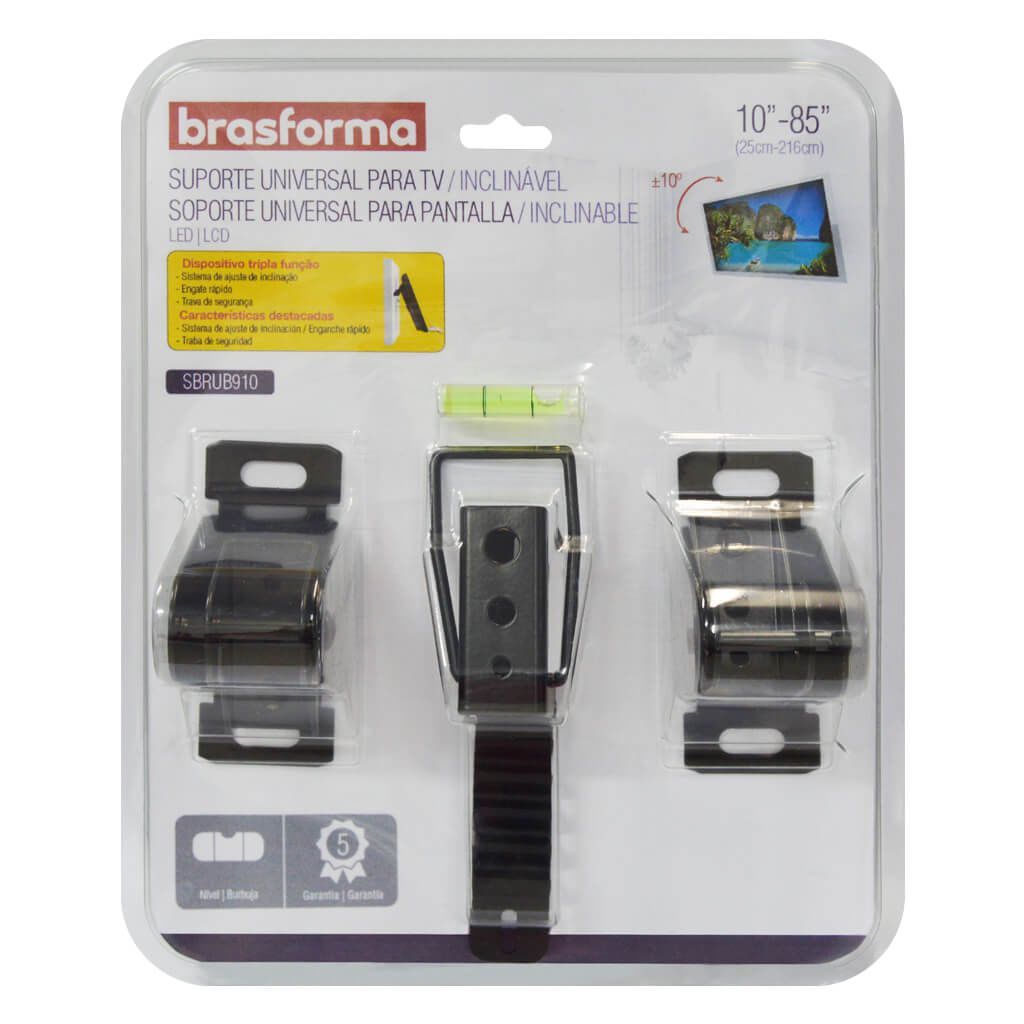Imagem do produto SUPORTE TV UNIVERSAL INCLINAVEL 10 A 85" BRASFORMA