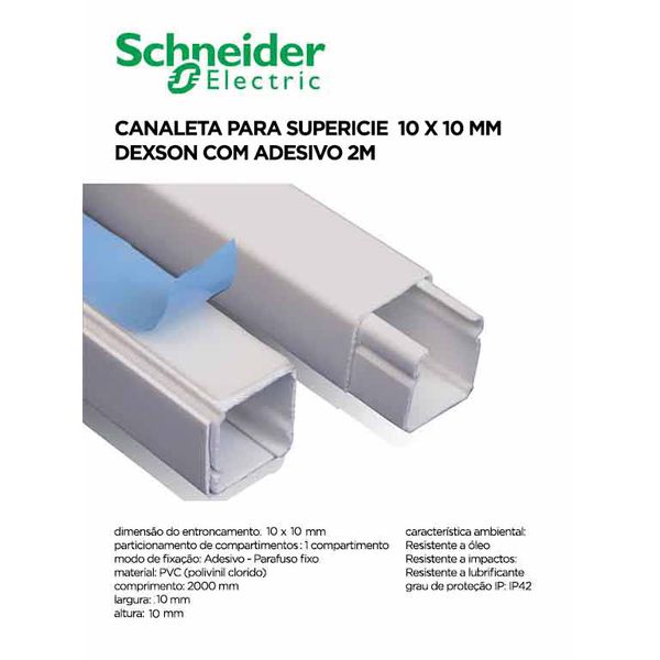 Imagem do produto CANALETA 10X10X2M C/ FITA