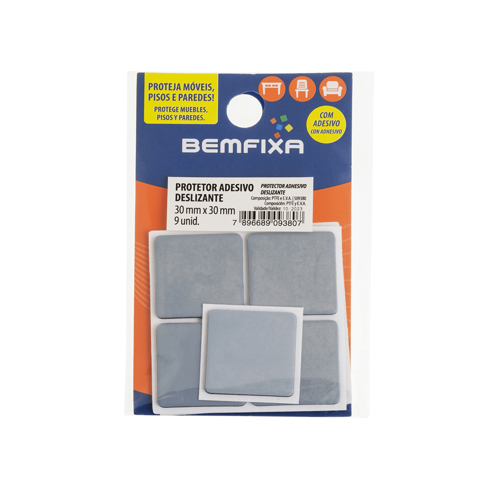 Imagem do produto PROTETOR ADESIVO EVA DESLIZANTE QDR 37X37 MM 4PCS BEMFIXA