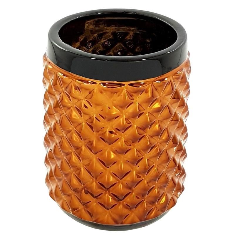 Imagem do produto VASO DE VIDRO DECOR 32854-548 PRETO LARANJA GRILLO