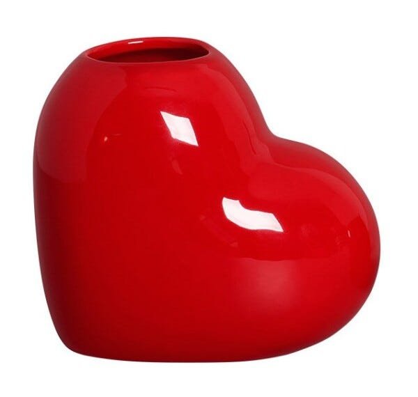 Imagem do produto VASO DECOR CERAMICA CORACAO X2 37666-009 VERMELHO GRILLO