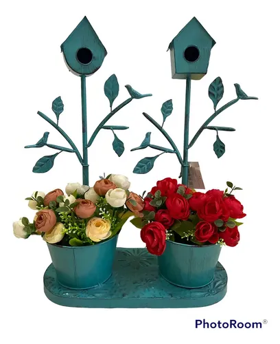 Imagem do produto VASO DECOR CERAMICA PASSARO X2 37664-009 VERMELHO GRILLO