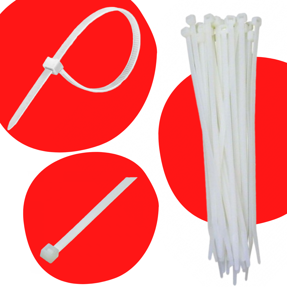 Imagem do produto ABRACADEIRA NYLON 4,0X300MM BRANCA UND