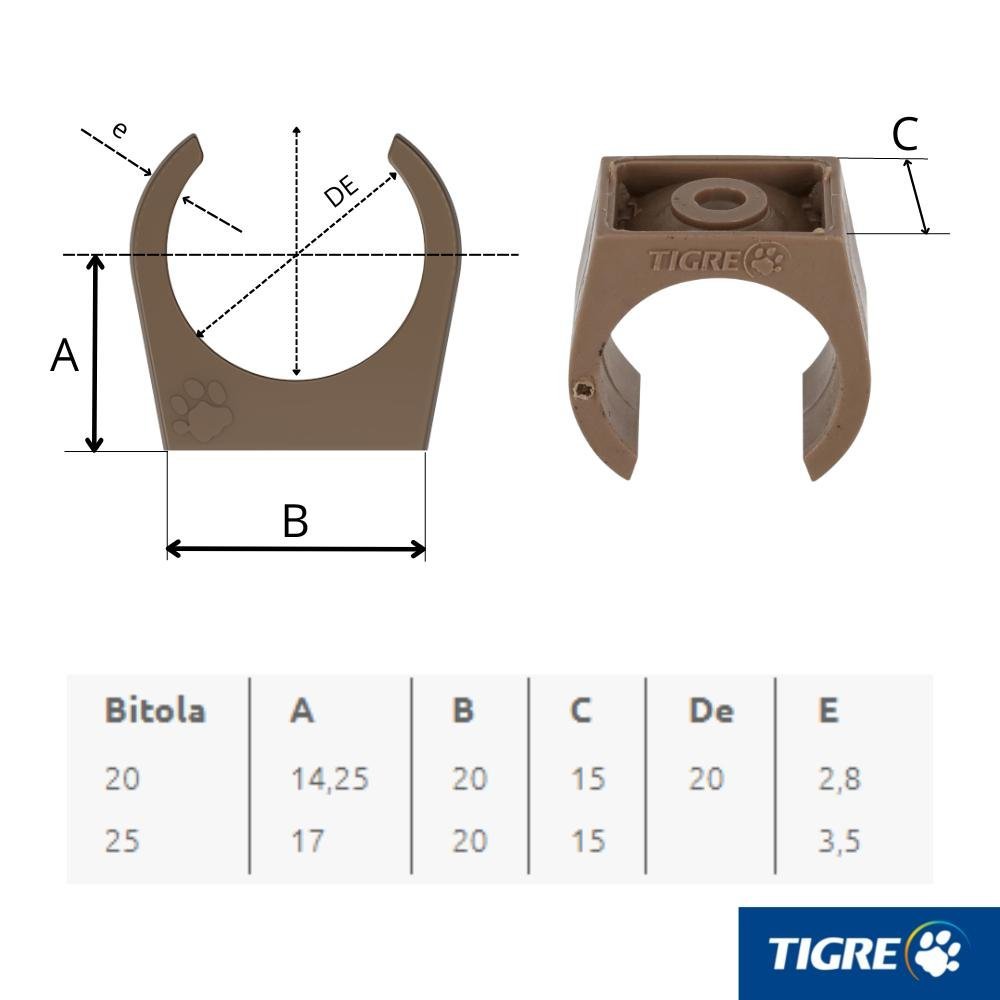 Imagem do produto ABRACADEIRA PVC TMC 1/2 20MM PLASNETAL
