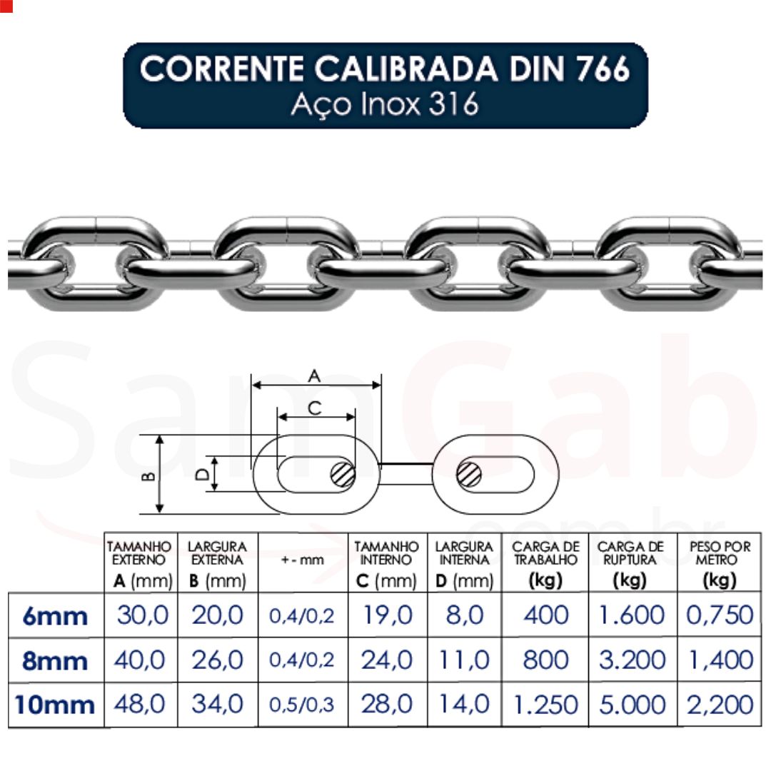 Imagem do produto CORRENTE 06MM ZB 744GR STRONGFE