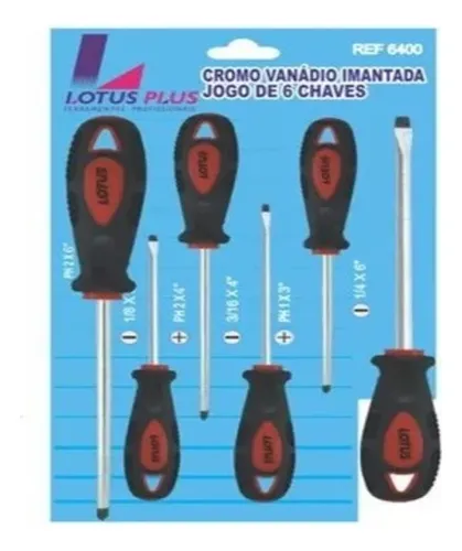 Imagem do produto JOGO CHAVE FENDA PHILLIPS C/6 6400 LOTUS
