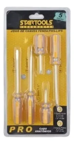 Imagem do produto JOGO CHAVE FENDA PHILLIPS C/5 PC