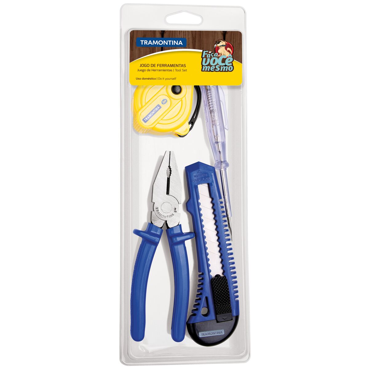 Imagem do produto KIT ALICATE UNIVERSAL E CHAVE DE TESTE 43408/157 TRAMONTINA