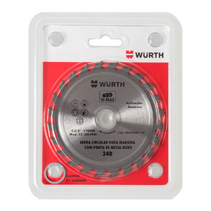Imagem do produto DISCO DE SERRA W-MAX 4.3/8 110MM 24D WURTH