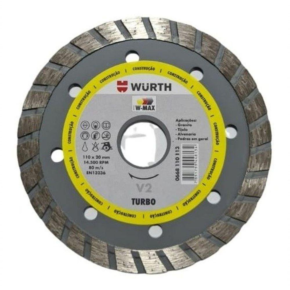 Imagem do produto DISCO DIAM 110MM W-MAX TURBO WURTH