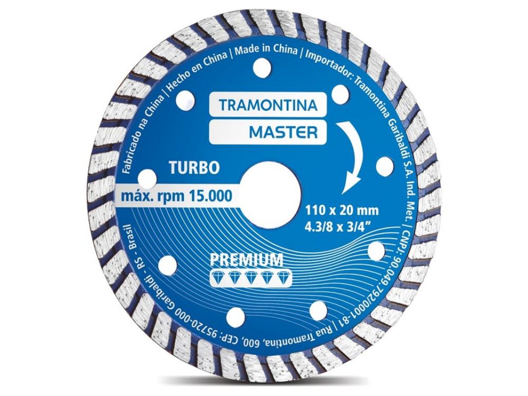 Imagem do produto DISCO CORTE DIAMAN TURBO 100MM 4.3/8" MAX FERRAGENS