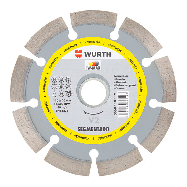 Imagem do produto DISCO DIAM 110MM W-MAX SEGMENTADO WURTH