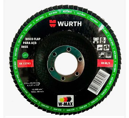 Imagem do produto DISCO FLAP 115MM G60 W-MAX WURTH