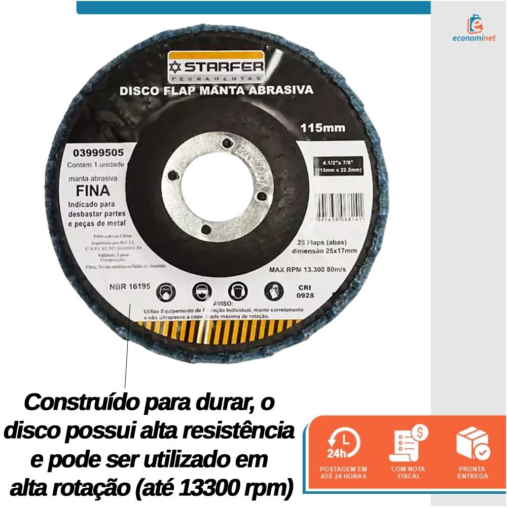 Imagem do produto DISCO FLAP 4.1/2 60 STARFER