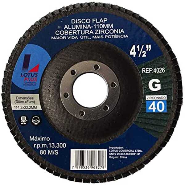 Imagem do produto DISCO FLAP 4.1/2 G100 4029 LOTUS