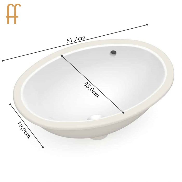 Imagem do produto CUBA SOB - 43 X 31 CM OVAL BR CELITE