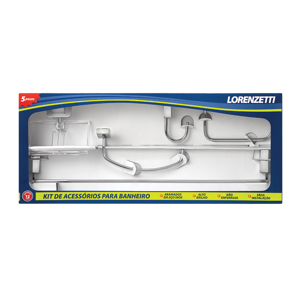 Imagem do produto KIT 5 PCS QUADRA BRANCO 7140057 LORENZETTI