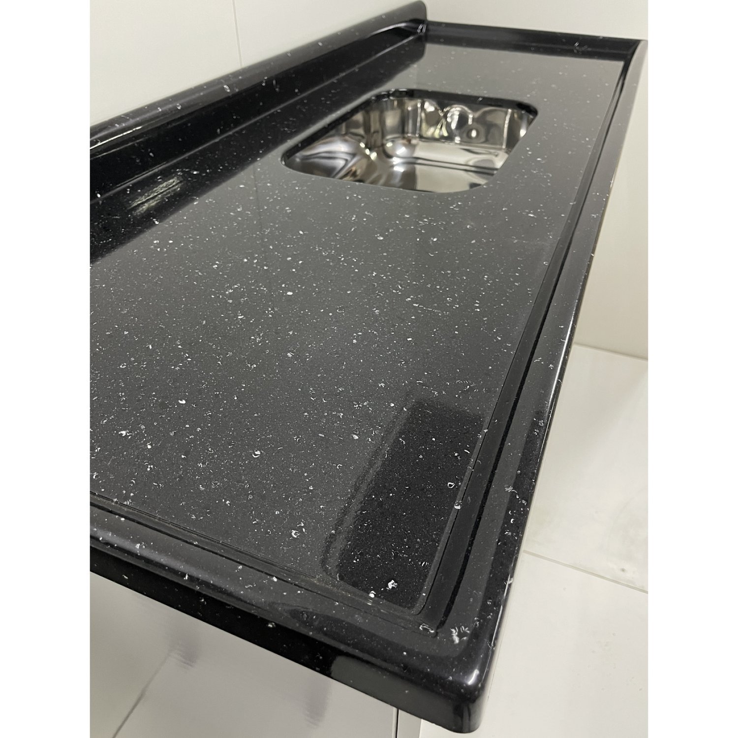 Imagem do produto PIA MARMORE SINT CUBA INOX PRETO 120X055 MARMOBELL