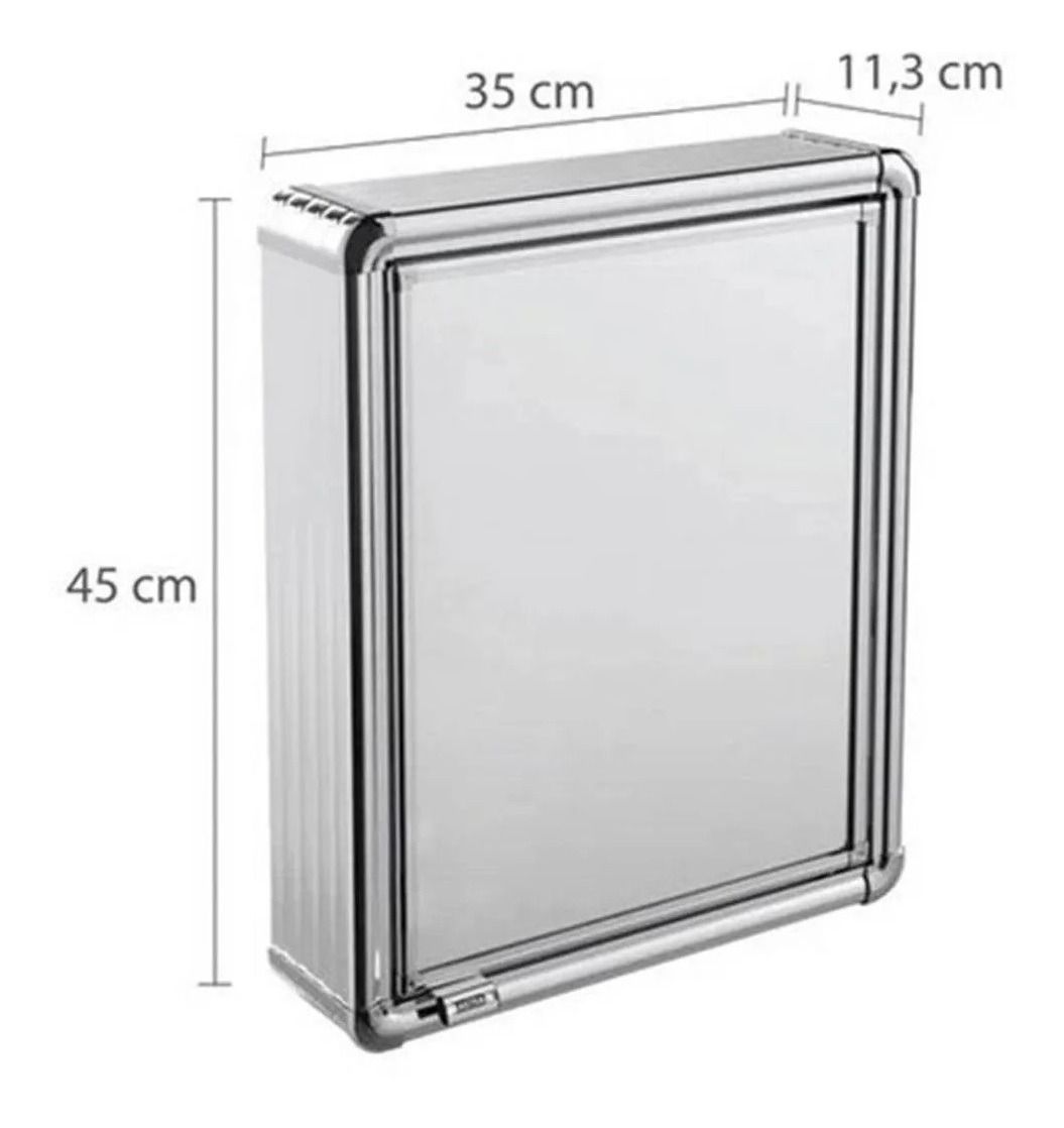 Imagem do produto ESPELHEIRA ALUMINIO LISA 40X30CM LB7 ASTRA