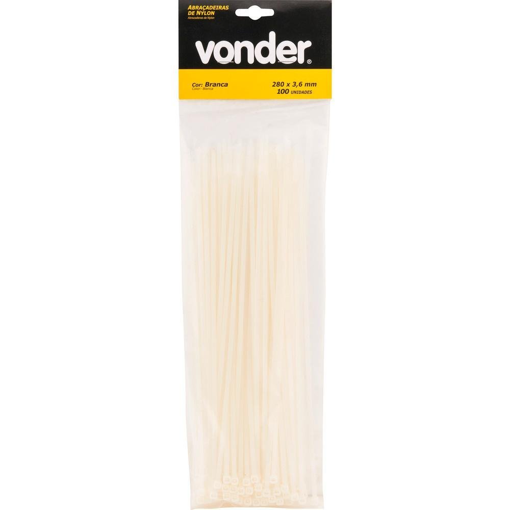 Imagem do produto ABRACADEIRA NYLON 400X4,8MM PT C/10 UND VONDER