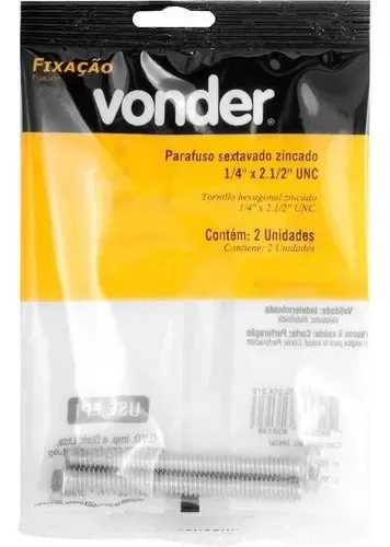 Imagem do produto PARAF SEXT ROSCA SOB 1/4X2.1/2 VONDER